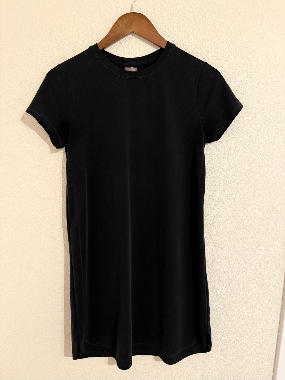 CALIA Black Crewneck Short Sleeve T-shirt Dress